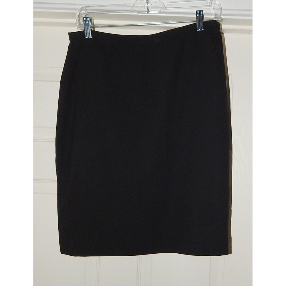 Giorgio Armani Italy‎ sz 42 Black 100% New Wool Skirt